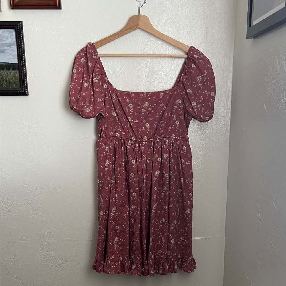 Altar'd State Floral Puff Sleeve Dress